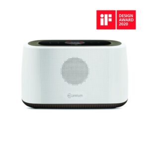 Sistema de alarma personal Eliza blanca con logotipo rojo IF Design Award
