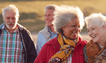 group of older poeple walking