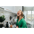 Young girl smiling in kitchen